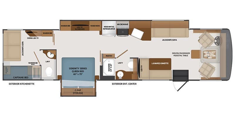 2024 Fleetwood Fortis 36Y - Floorplan 1