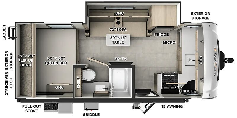 2025 FOREST RIVER 20FK - Floorplan 1