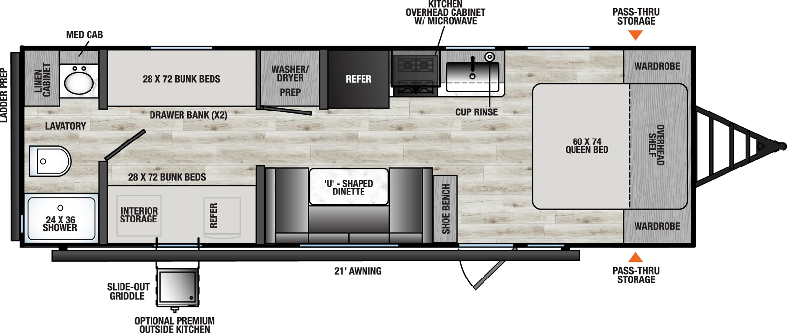2026 COACHMEN VIKING 25QBH - Floorplan 1