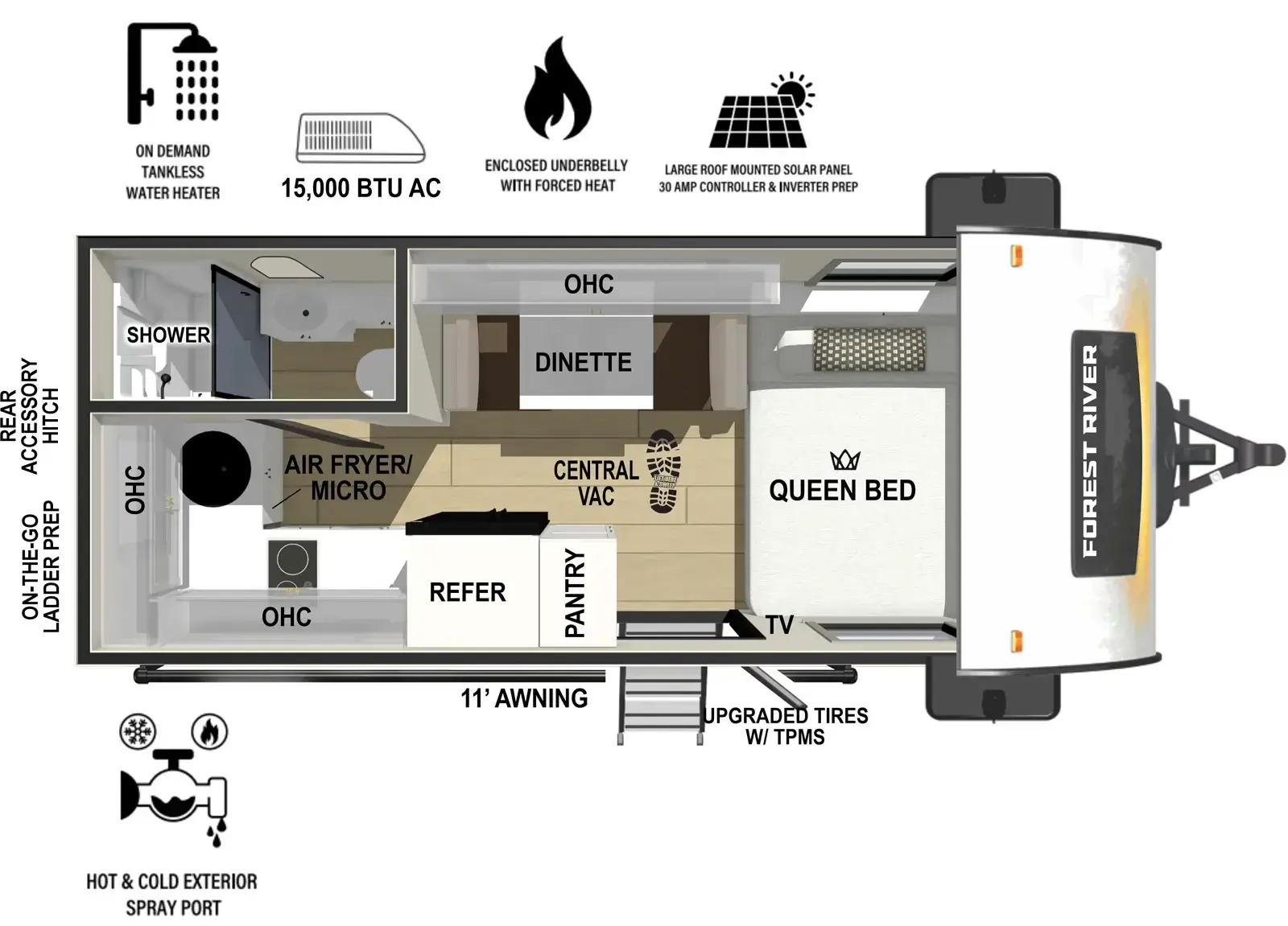 2027 Forest River R-Pod RP-194 floorplan