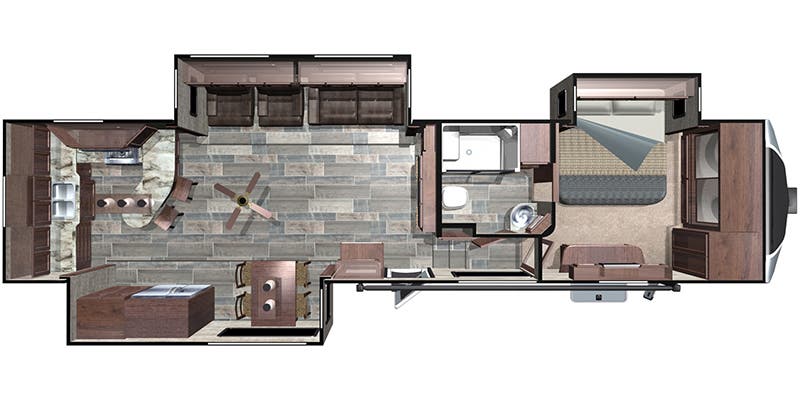 2018 Highland Ridge Open Range 3X 3X388RKS floorplan