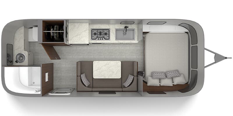 2025 Airstream Caravel 22FB - Floorplan 1