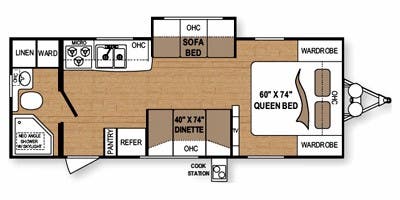 2012 Dutchmen Coleman 22RB - Floorplan 1