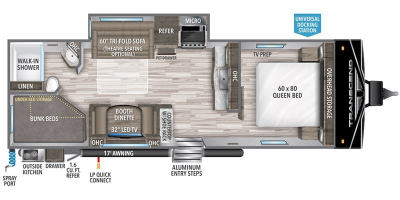 2023 GRAND DESIGN 261BH - Floorplan 1