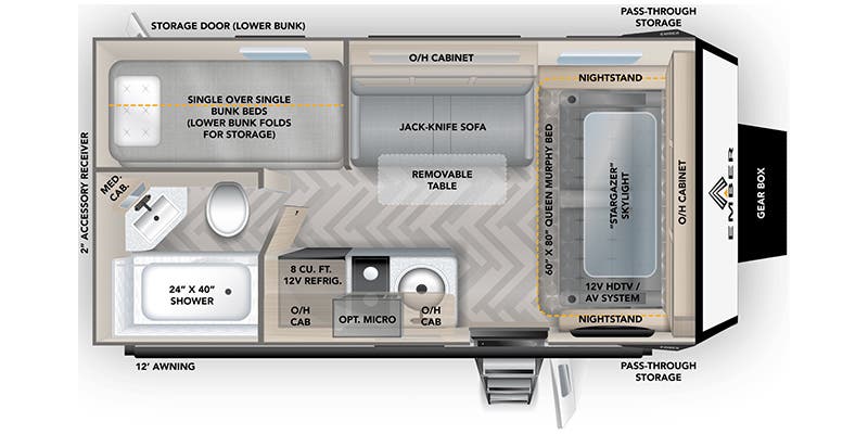 2022 Ember RV Overland 170MBH - Floorplan 1
