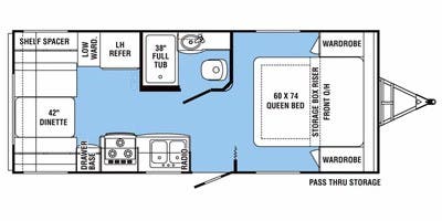 2012 HOLIDAY RAMBLER 218RD - Floorplan 1