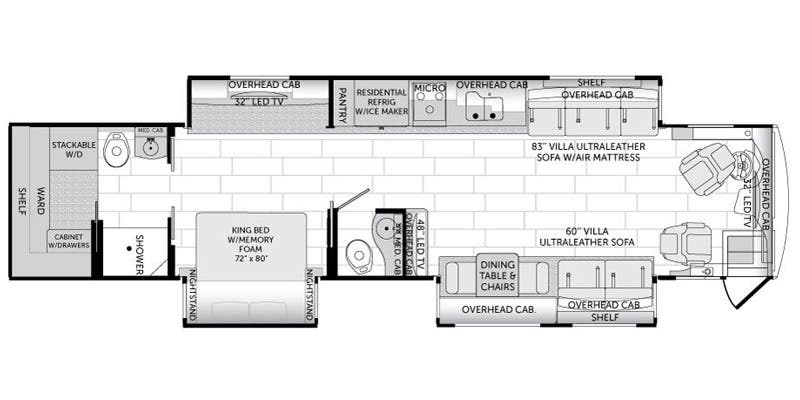 2016 AMERICAN COACH AMERICAN REVOLUTION 42T floorplan