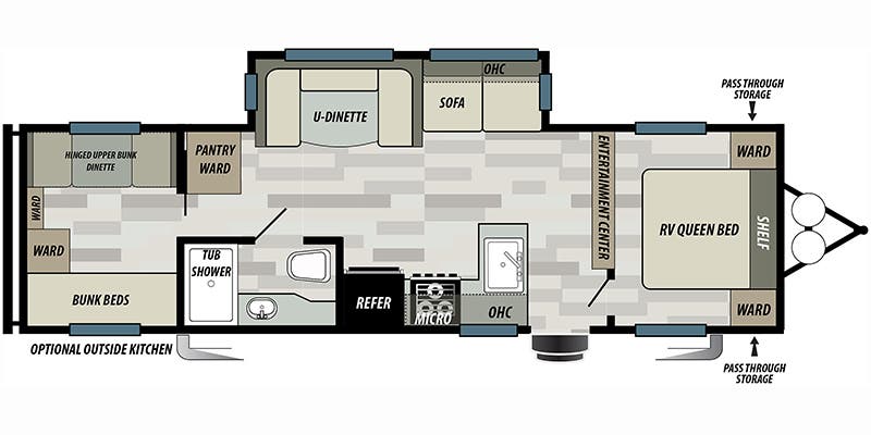 2022 FOREST RIVER 30QBSS - Floorplan 1