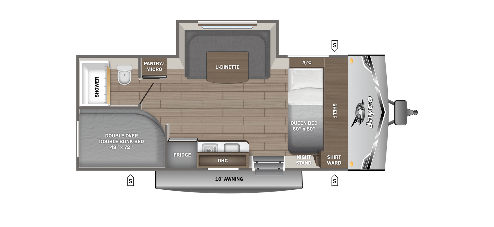 2027 Jayco Jay Flight SLX 178DBSW - Floorplan 1