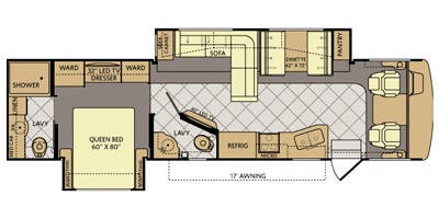 2014 Fleetwood Bounder 35K - floorplan 1