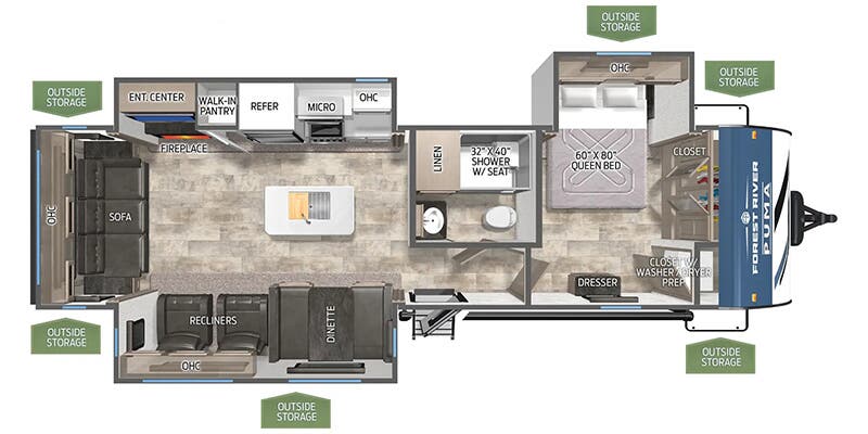 2026 PALOMINO 31RLQS - Floorplan 1
