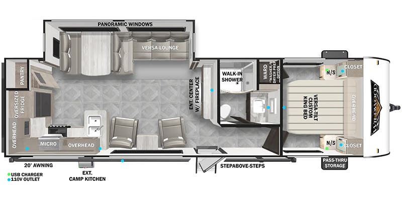 2024 FOREST RIVER WILDWOOD 27RKX - Floorplan 1