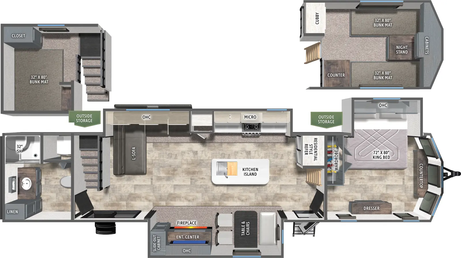 2026 PALOMINO PUMA 420LFT - Floorplan 1