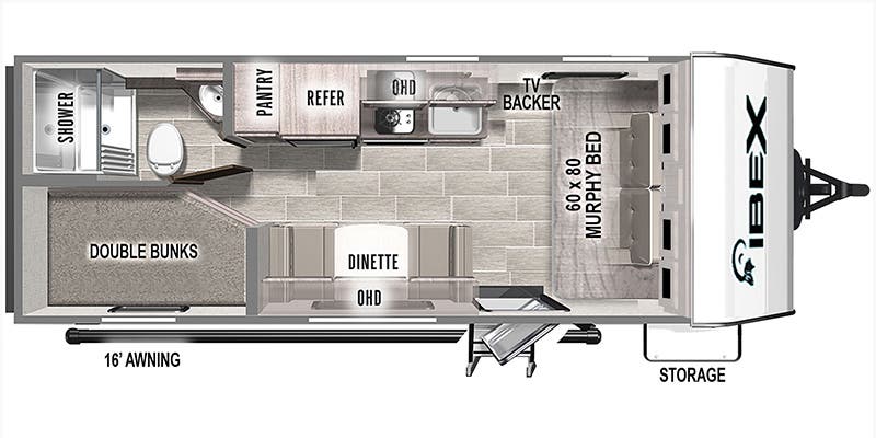 2024 FOREST RIVER 19BHEO - Floorplan 1