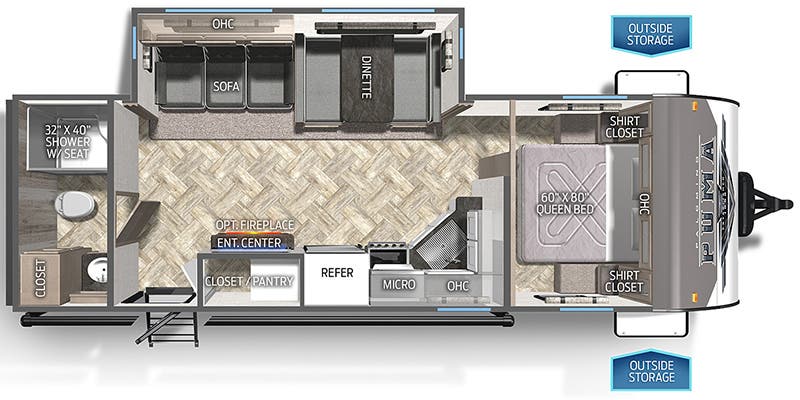 2023 PALOMINO 26RBSS - Floorplan 1