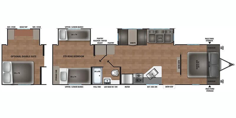 2025 Coachmen Northern Spirit DLX 5320BEDS - Floorplan 1