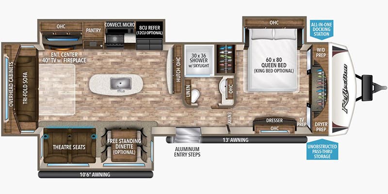 2018 GRAND DESIGN REFLECTION 315RLTS - Floorplan 1