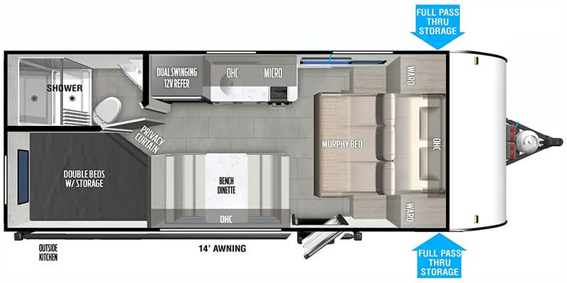 2025 Forest River Salem FSX 179DBK floorplan