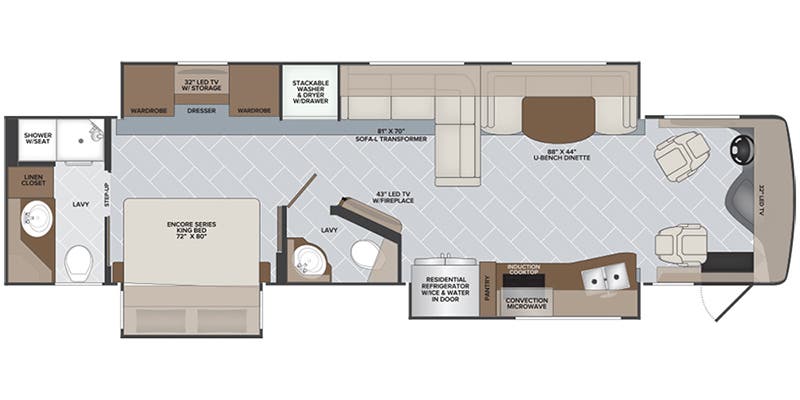 2020 Holiday Rambler Navigator 38K - floorplan 1