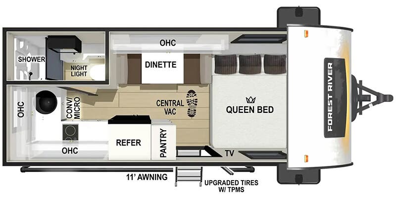 2025 Forest River R-Pod RP-194 - Floorplan 1