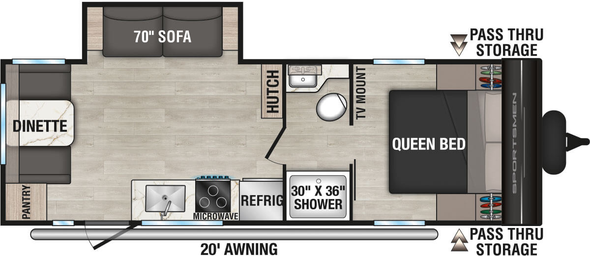 2027 KZ SPORTSMEN 231MKSL - Floorplan 1