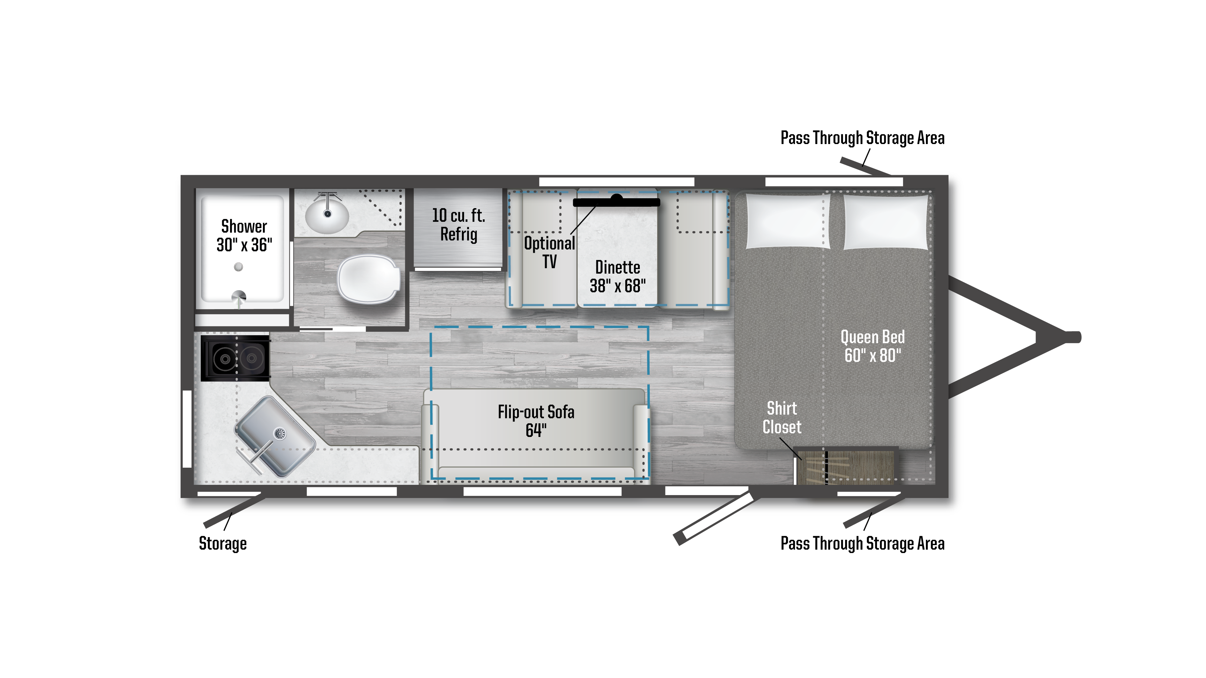 2026 Winnebago Access 18RK floorplan diagram