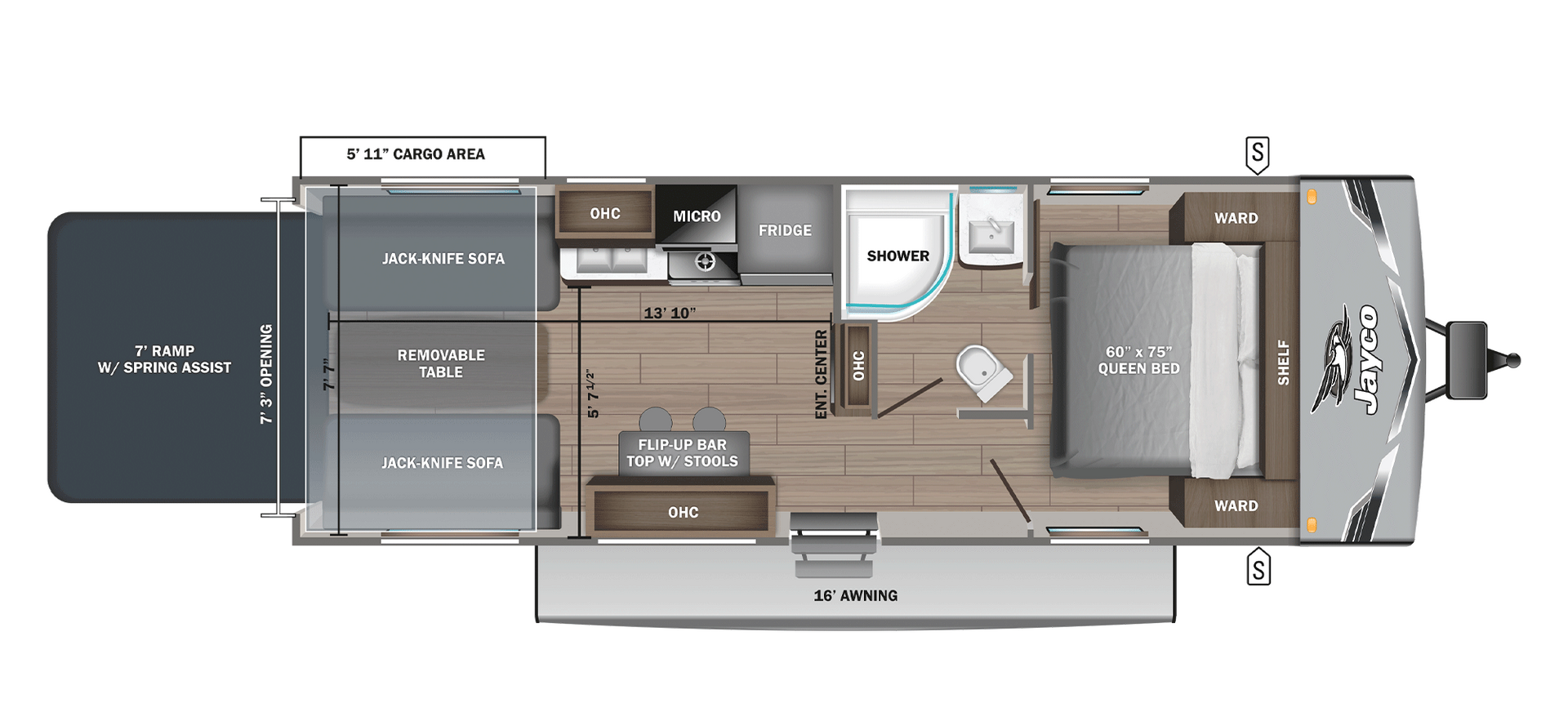 2027 JAYCO JAY FLIGHT 265TH - Floorplan 1