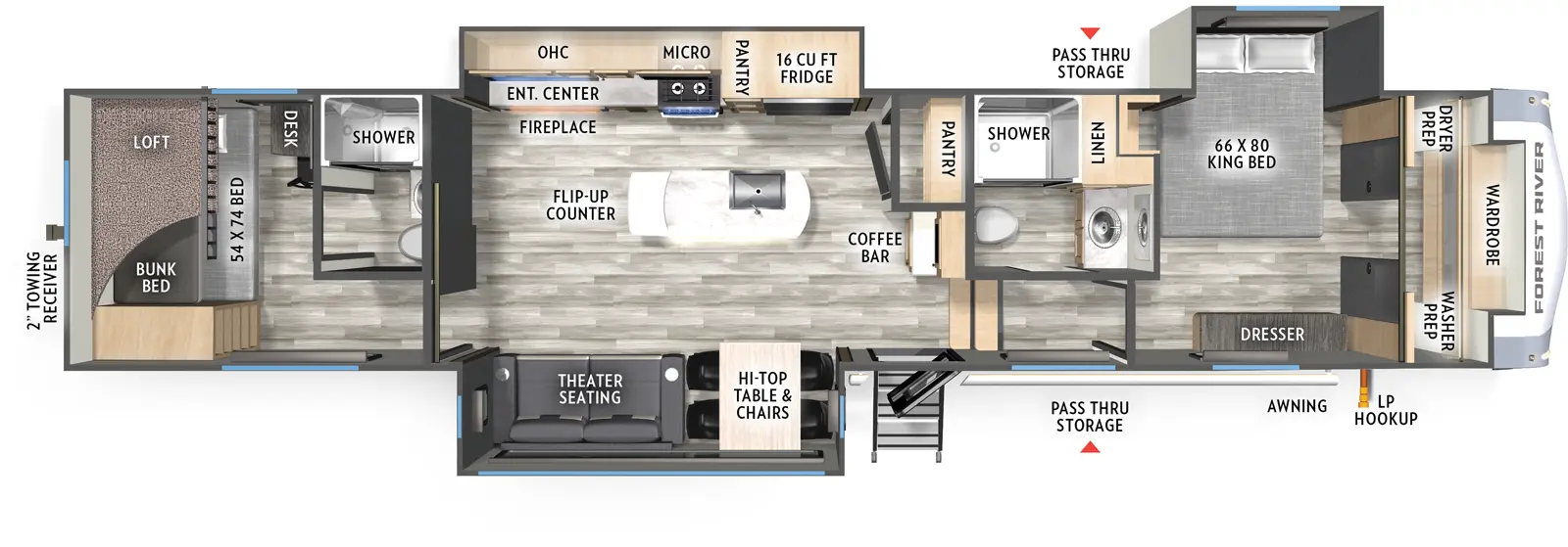 2026 FOREST RIVER 35CRIB - Floorplan 1