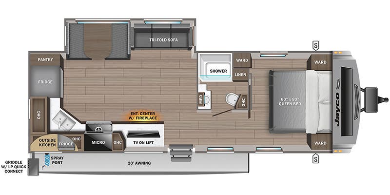 2024 Jayco White Hawk 27RK floorplan