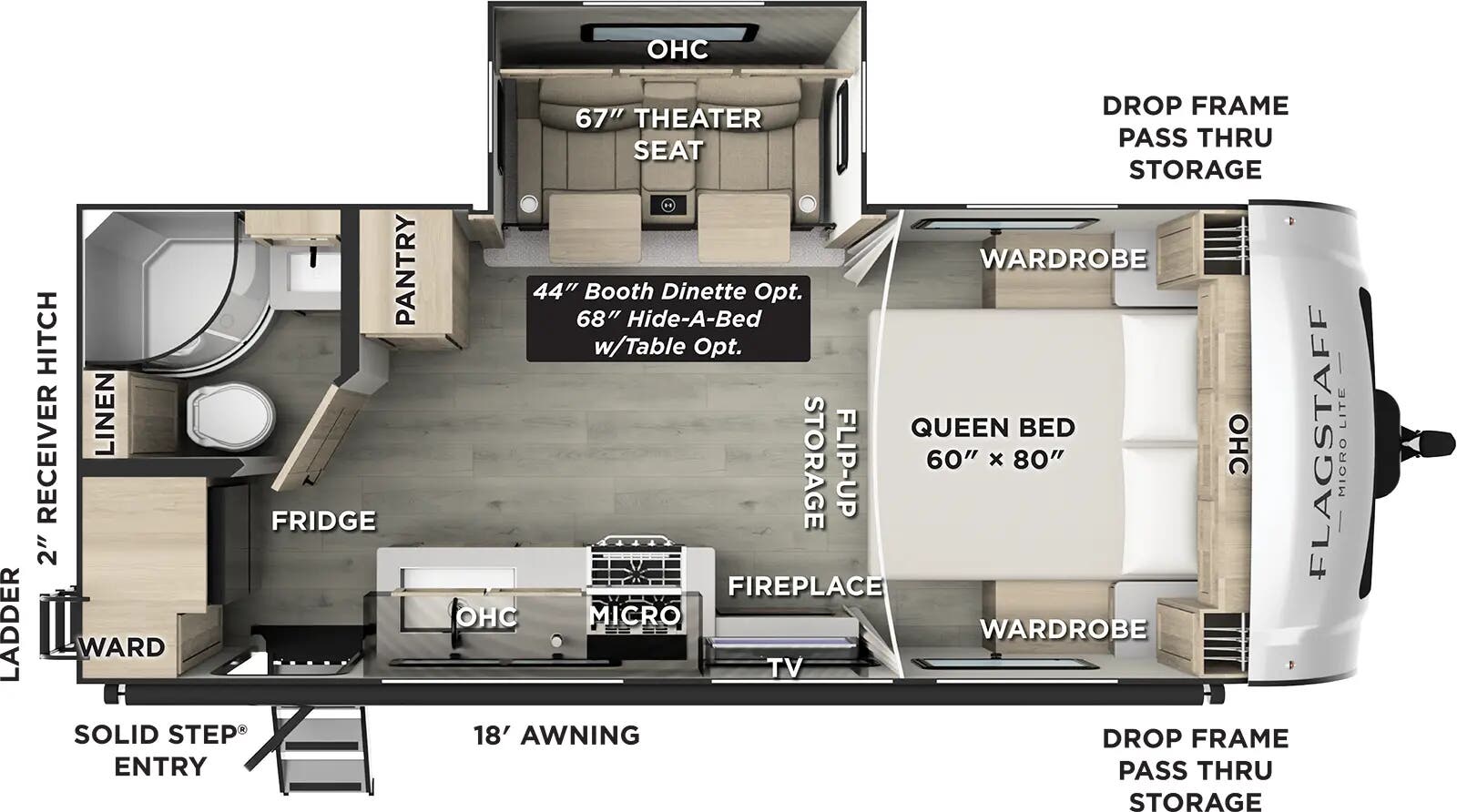 2026 Forest River Flagstaff Micro Lite 22FBS floorplan