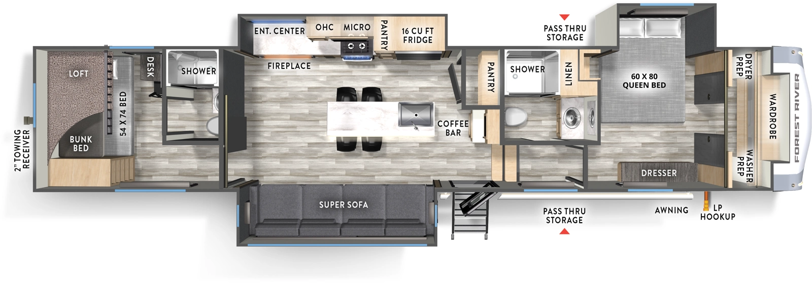 2026 FOREST RIVER 35CRIB - Floorplan 1