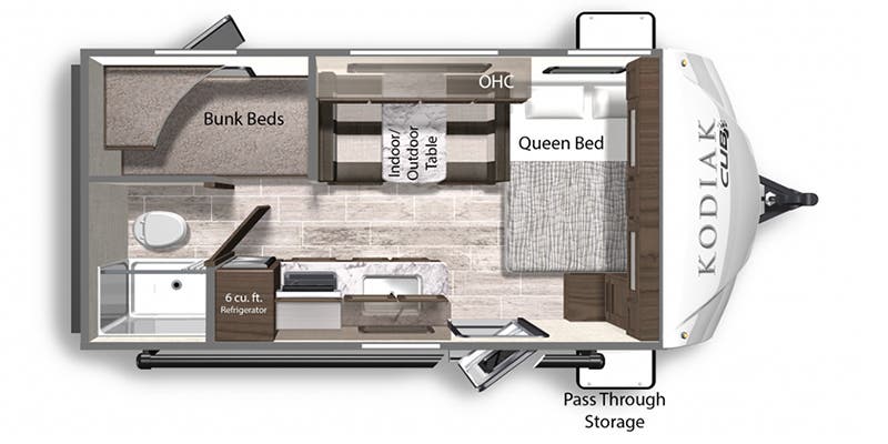 2022 Dutchmen RV Kodiak 175BH floorplan