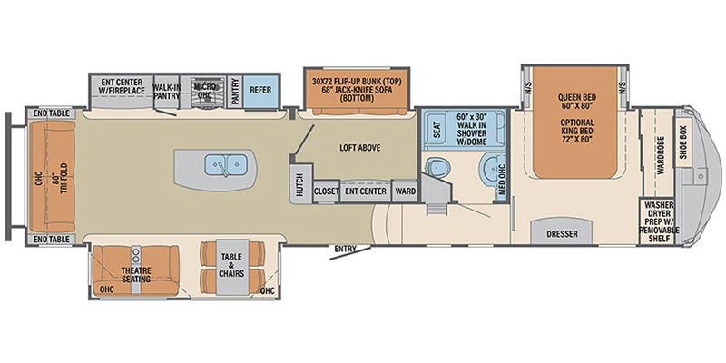 2018 Palomino Columbus Compass 377MBC floorplan