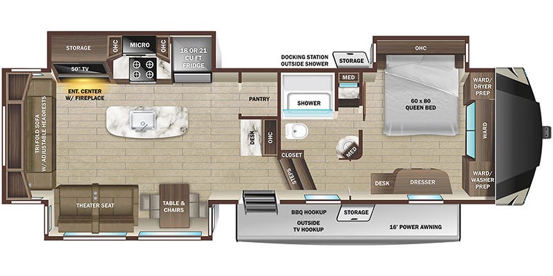 2022 Highland Ridge Mesa Ridge 314RLS - Floorplan 1