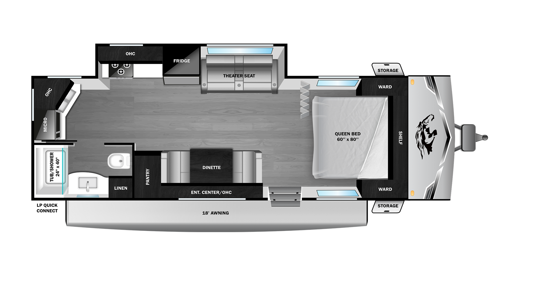 2026 Highland Ridge Colt 22MDS - Floorplan 1