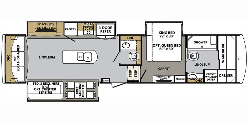2016 FOREST RIVER 3875FB - Floorplan 1