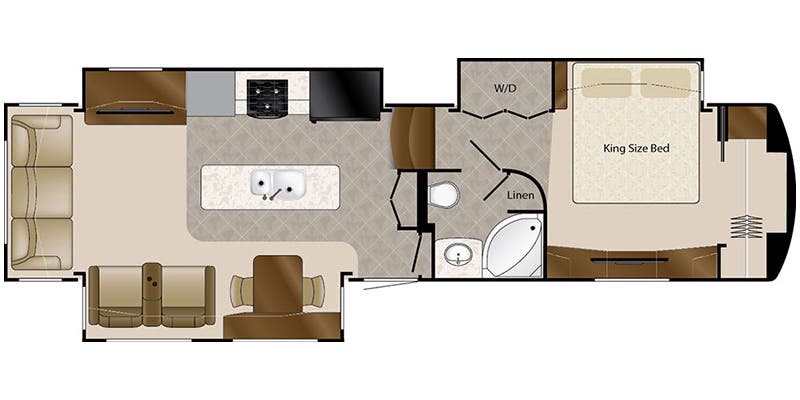 2017 DRV Mobile Suites 36RSSB3 - Floorplan 1