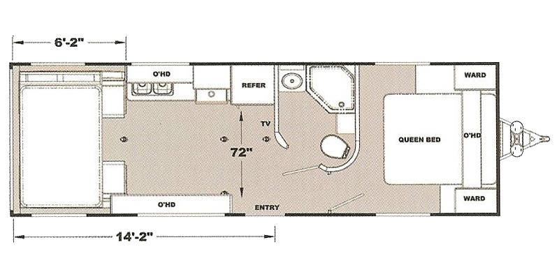 2016 Eclipse Attitude Pro Lite 23SA - Floorplan 1