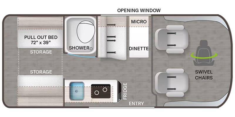 2023 Thor Motor Coach Rize 18A - Floorplan 1