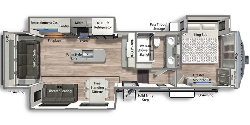 2024 Dutchmen ASTORIA 3173RLP - Floorplan 1