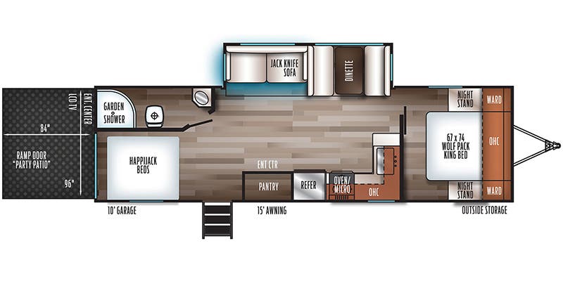 2021 Forest River Cherokee Wolf Pack 27PACK10 - Floorplan 1