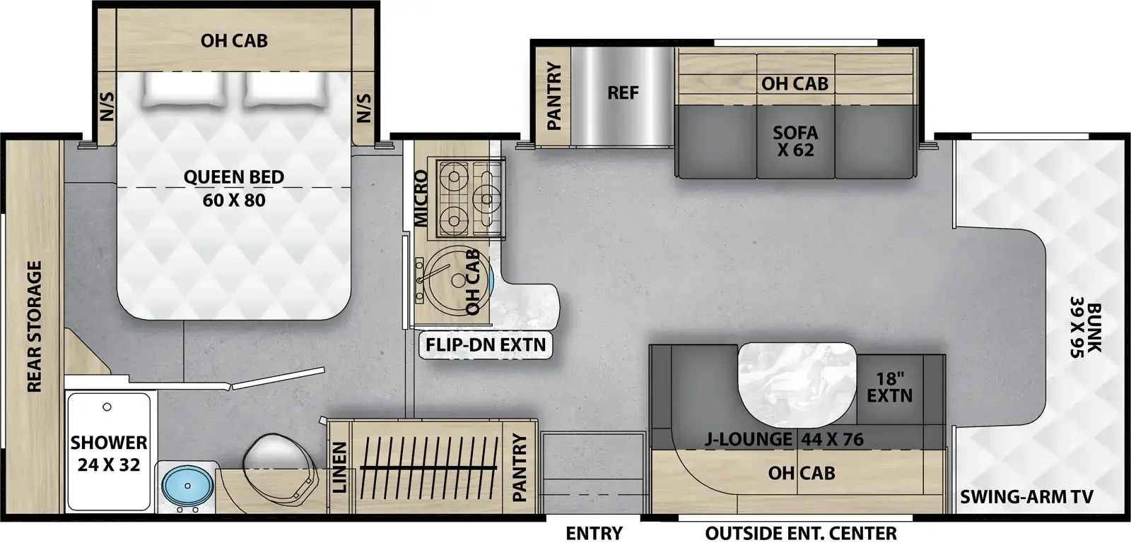 2027 Coachmen Cross Trail 26XG - Floorplan 1