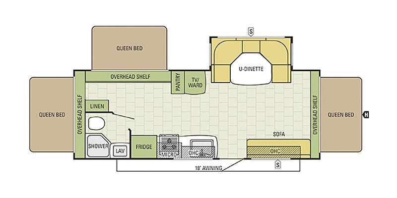 2016 JAYCO STARCRAFT 239TBS - Floorplan 1