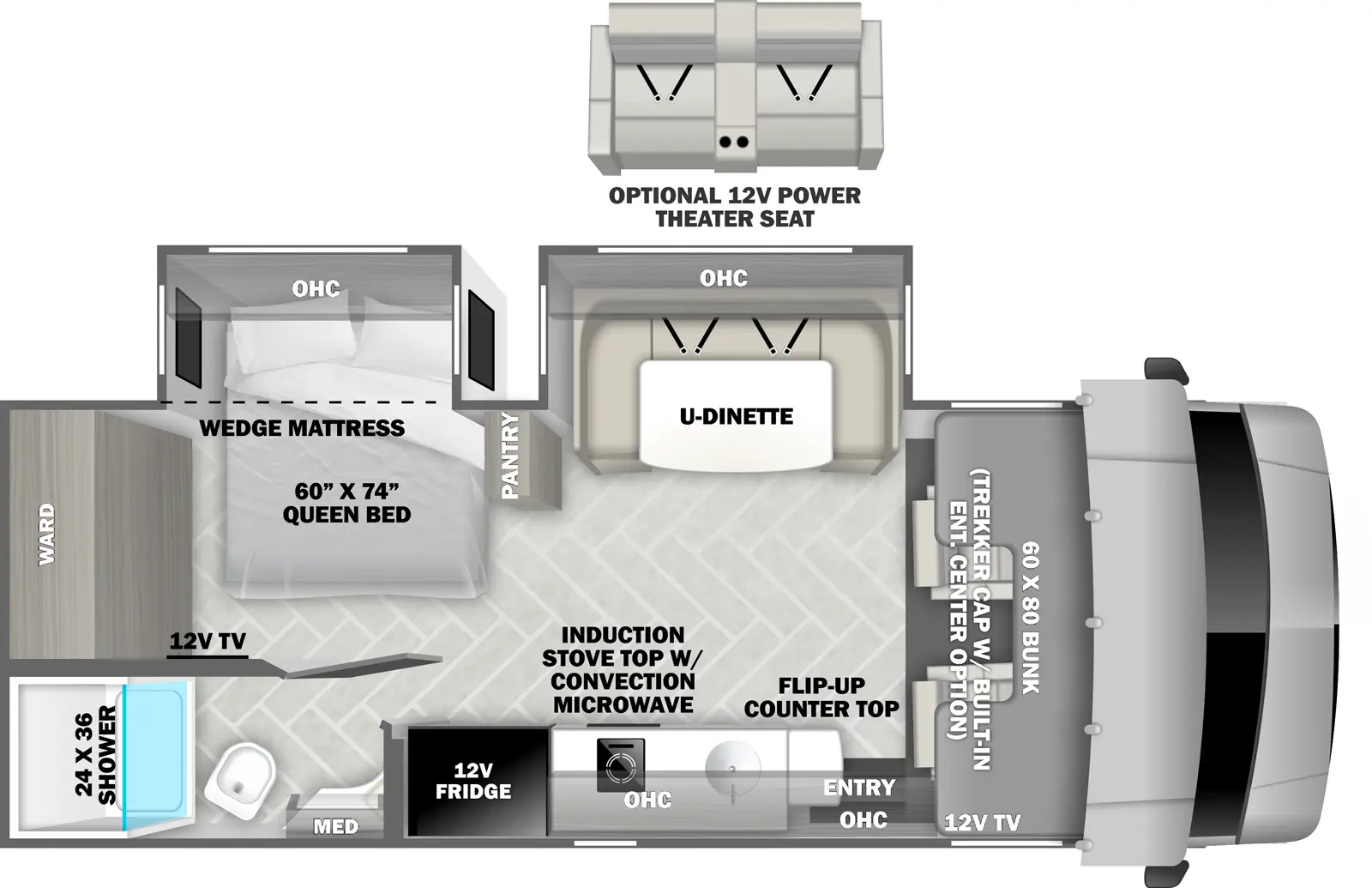 2025 Forest River Sunseeker 2400BDS - Floorplan 1