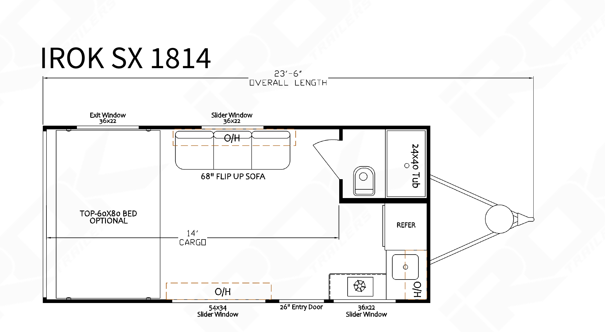 2027 IROK Trailers SX 1814 - Floorplan 1
