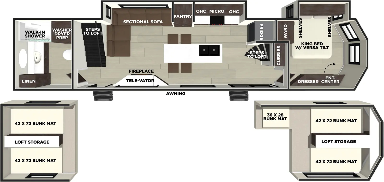 2026 FOREST RIVER 42ICE - Floorplan 1