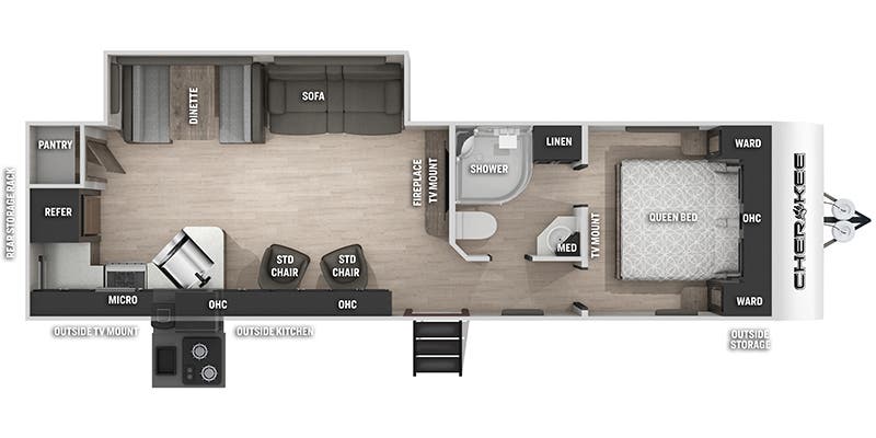 2021 FOREST RIVER CHEROKEE 274RK - Floorplan 1