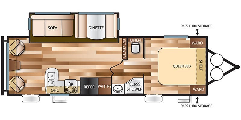 2018 FOREST RIVER WILDWOOD 254RLXL floorplan