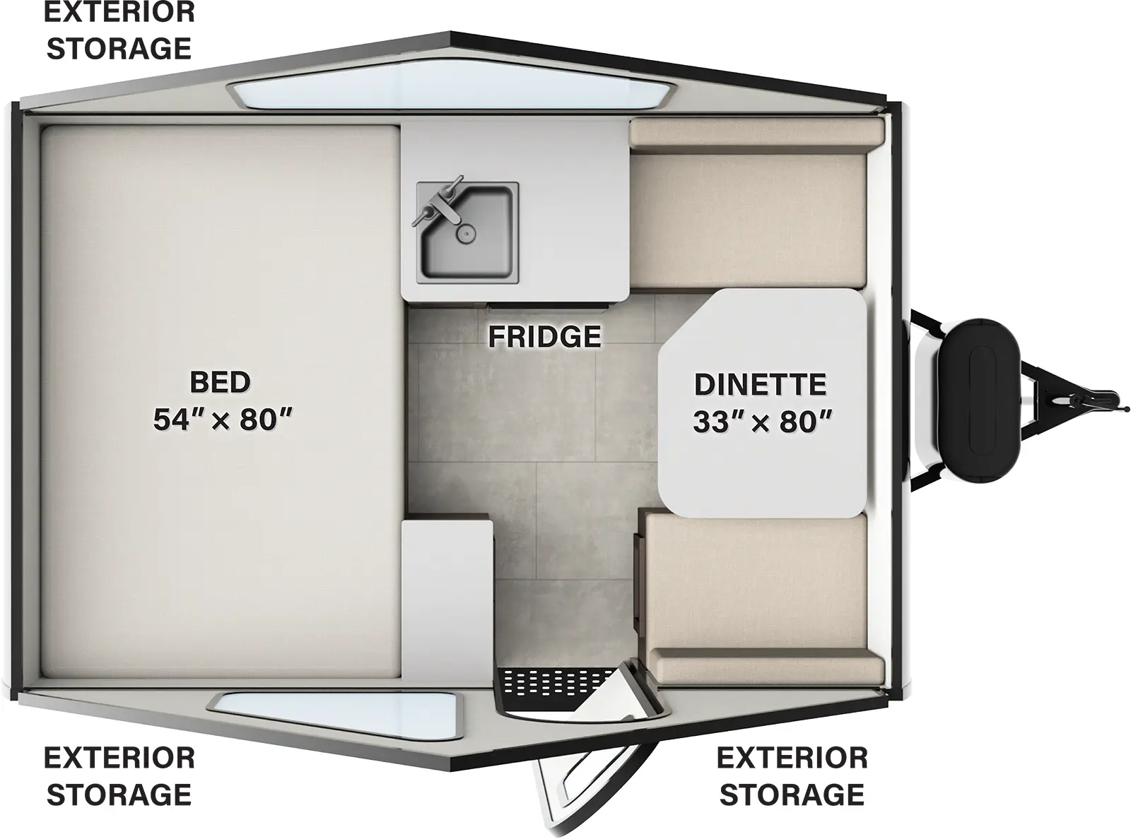 2026 Forest River Rockwood Hardside A101LE - Floorplan 1