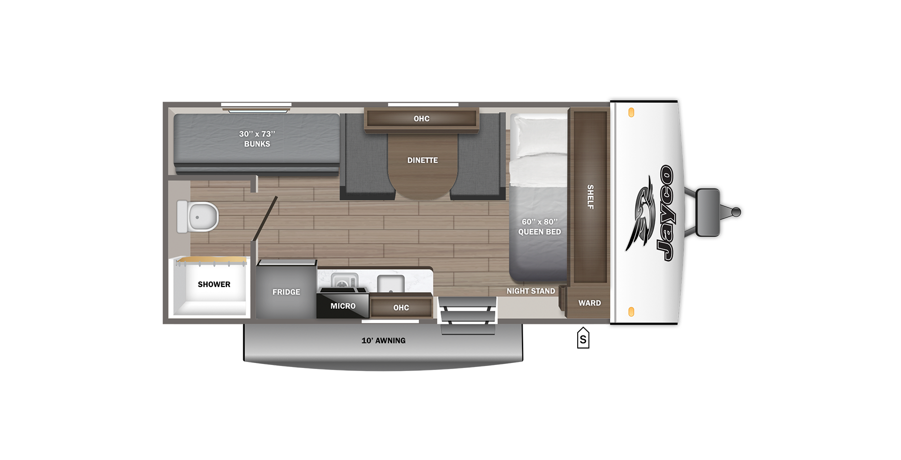 2027 Jayco Jay Feather Air SL 17BHSL - Floorplan 1